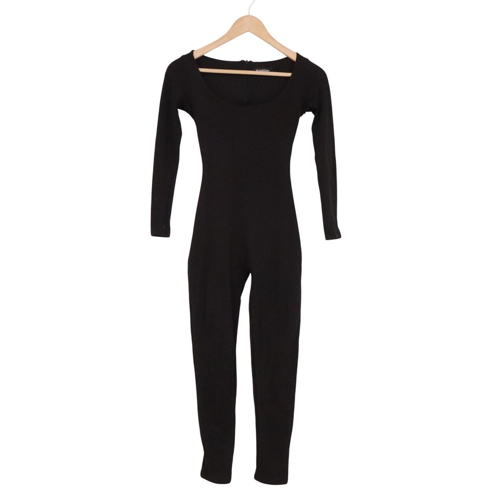My Outfit Online Jumpsuit Womens XS Black Long Sleeve Scoop Neck Excellent